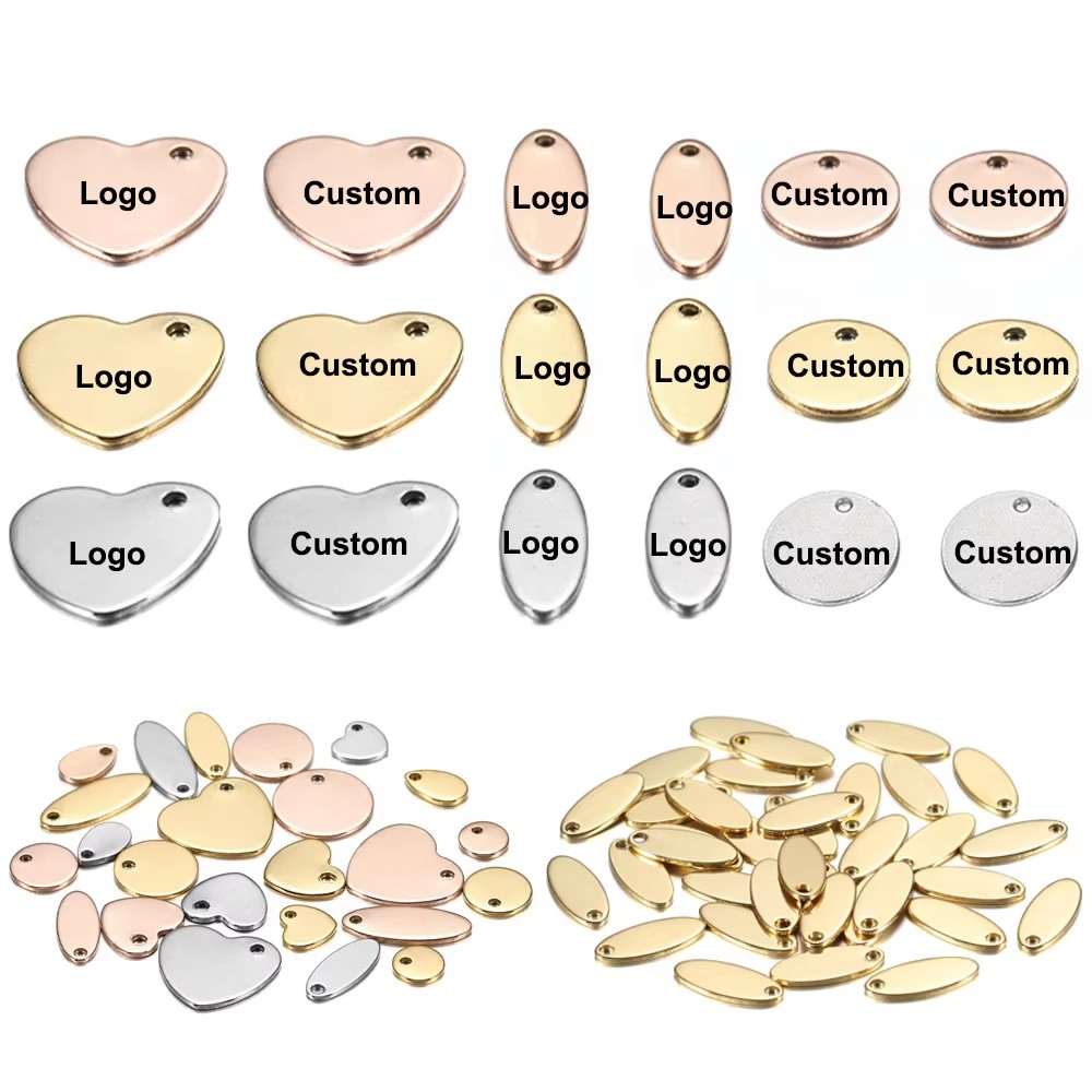 100 unids/lote logotipo grabad - Making Custom Jewelry reseña y precio